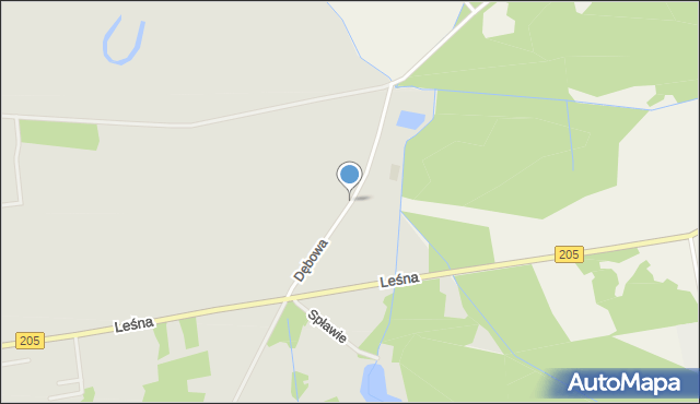 Darłowo, Dębowa, mapa Darłowo