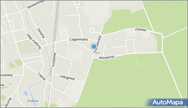 Dębno powiat myśliborski, Demokracji, mapa Dębno powiat myśliborski