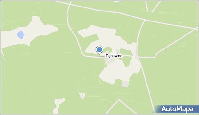 Dębowiec gmina Sieraków, Dębowiec, mapa Dębowiec gmina Sieraków