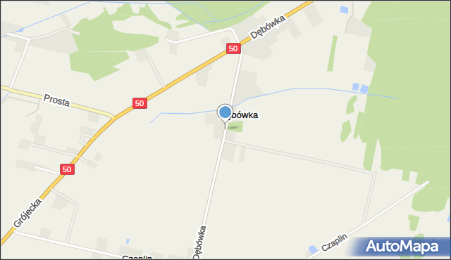 Dębówka gmina Góra Kalwaria, Dębówka, mapa Dębówka gmina Góra Kalwaria