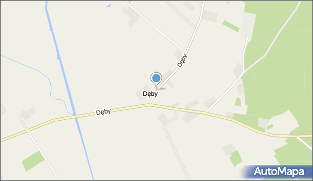 Dęby gmina Łyse, Dęby, mapa Dęby gmina Łyse