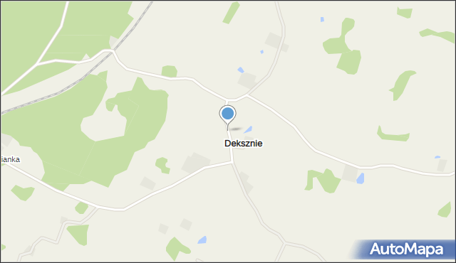 Deksznie, Deksznie, mapa Deksznie