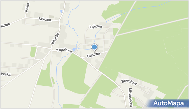 Domatowo, Dębowa, mapa Domatowo