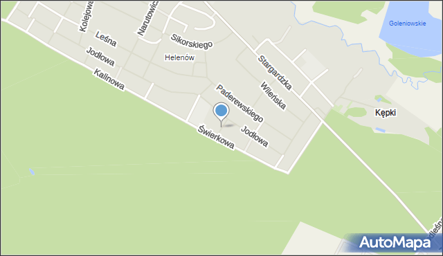 Goleniów, Dębowa, mapa Goleniów