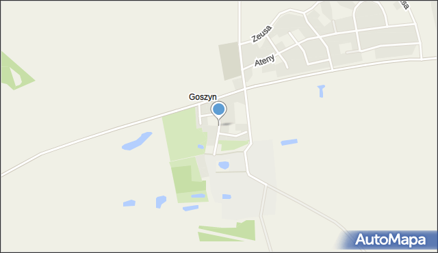 Goszyn gmina Pruszcz Gdański, Derdowskiego Hieronima, mapa Goszyn gmina Pruszcz Gdański