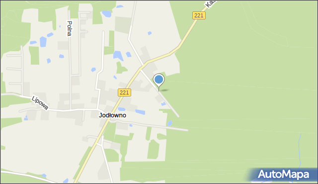 Jodłowno, Dębowa, mapa Jodłowno