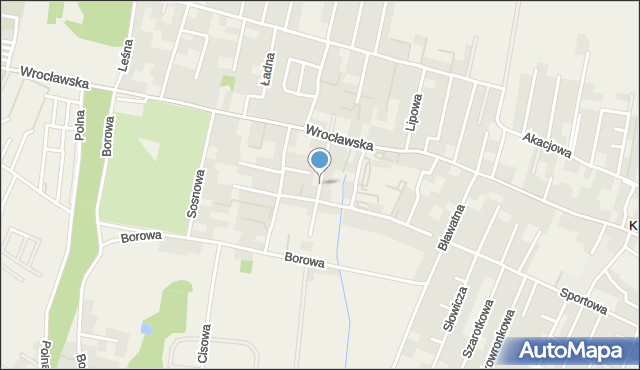 Kiełczów, Dębowa, mapa Kiełczów