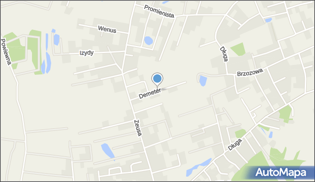 Mierzyn gmina Dobra (Szczecińska), Demeter, mapa Mierzyn gmina Dobra (Szczecińska)