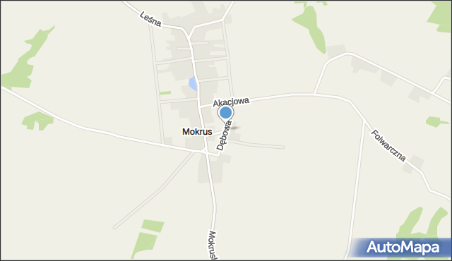 Mokrus gmina Ogrodzieniec, Dębowa, mapa Mokrus gmina Ogrodzieniec