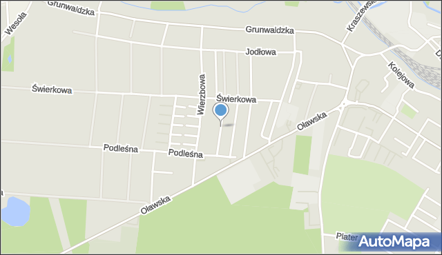 Namysłów, Dębowa, mapa Namysłów