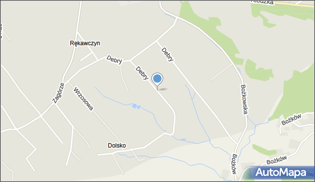Nowa Ruda powiat kłodzki, Debry, mapa Nowa Ruda powiat kłodzki