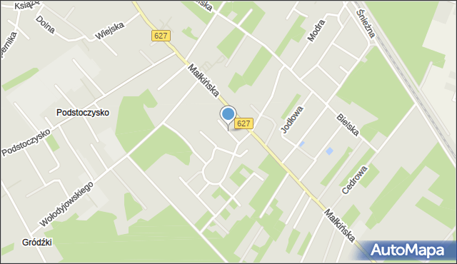 Ostrów Mazowiecka, Dębowa, mapa Ostrów Mazowiecka