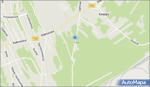 Ostrowiec Świętokrzyski, Dębowa, mapa Ostrowiec Świętokrzyski