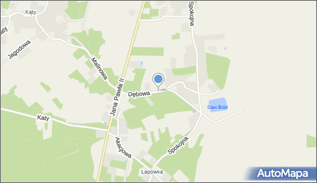 Przyszów, Dębowa, mapa Przyszów