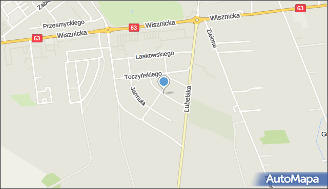 Radzyń Podlaski, Deskura Bronisława, mapa Radzyń Podlaski