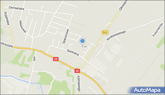Sierpc, Deszczowa, mapa Sierpc