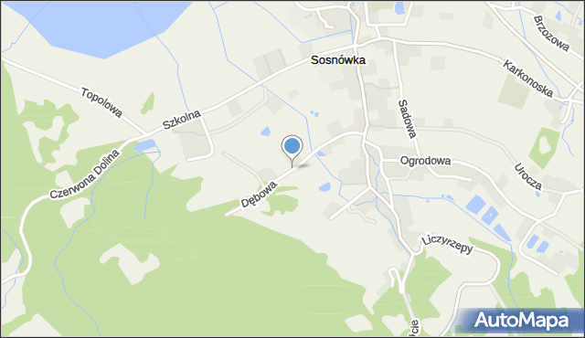 Sosnówka gmina Podgórzyn, Dębowa, mapa Sosnówka gmina Podgórzyn