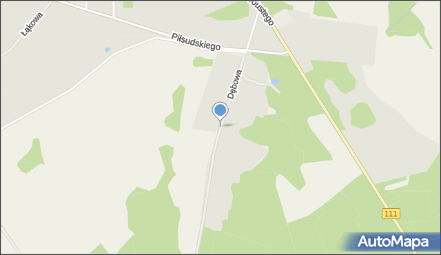 Stepnica, Dębowa, mapa Stepnica