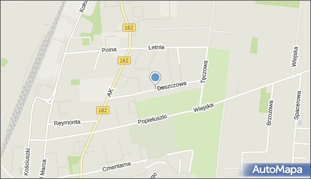 Świdwin, Deszczowa, mapa Świdwin