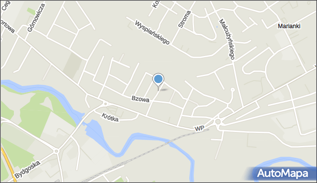 Świecie, Dębowa, mapa Świecie