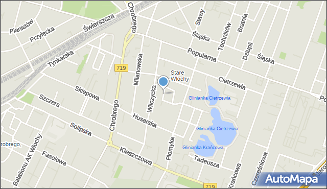 Warszawa, Denarowa, mapa Warszawy