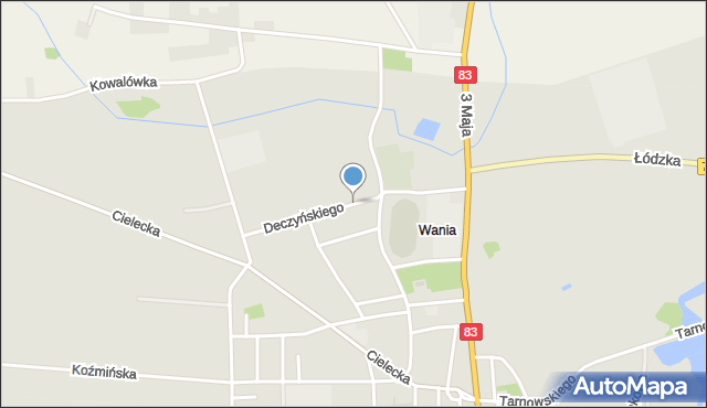 Warta powiat sieradzki, Deczyńskiego Kazimierza, mapa Warta powiat sieradzki