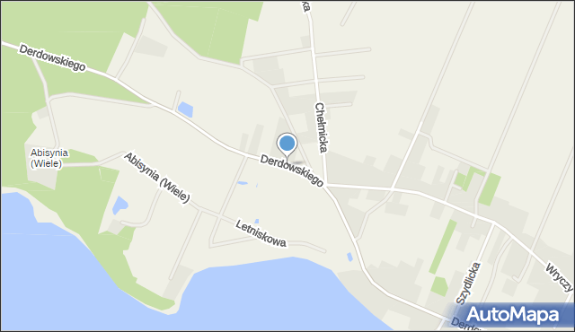 Wiele gmina Karsin, Derdowskiego Hieronima, mapa Wiele gmina Karsin