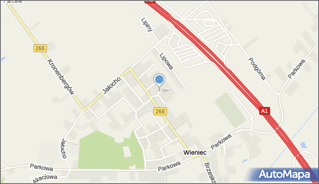 Wieniec gmina Brześć Kujawski, Dębowa, mapa Wieniec gmina Brześć Kujawski