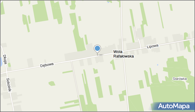 Wola Rafałowska gmina Mrozy, Dębowa, mapa Wola Rafałowska gmina Mrozy