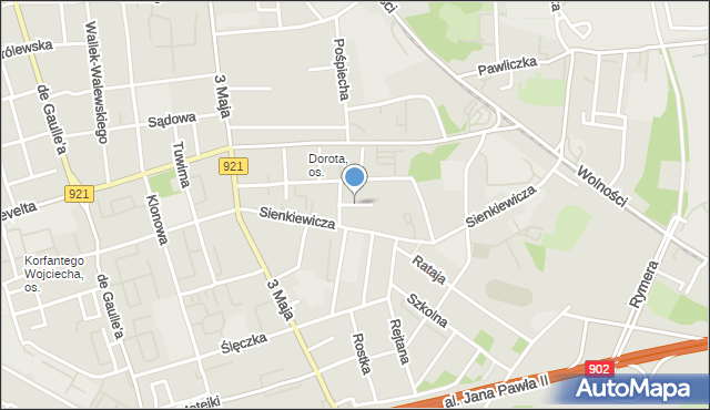 Zabrze, Dembowskiego Edwarda, mapa Zabrza
