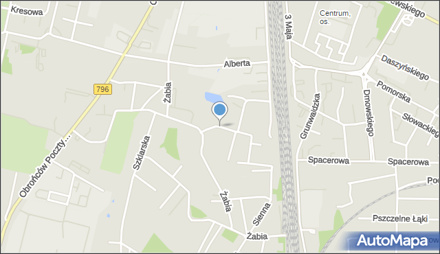 Zawiercie, Dębowa, mapa Zawiercie