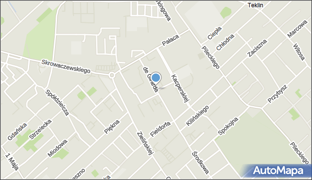 Żyrardów, de Girarda Filipa, mapa Żyrardów