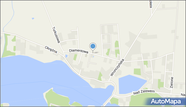 Jerzykowo gmina Pobiedziska, Diamentowa, mapa Jerzykowo gmina Pobiedziska