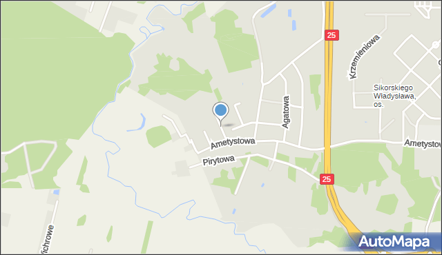 Konin, Diamentowa, mapa Konina