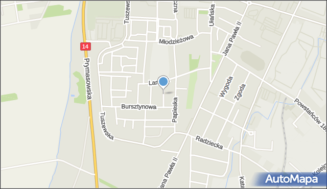 Łowicz, Diamentowa, mapa Łowicza