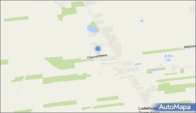 Ludwinowo Zegrzyńskie, Diamentowa, mapa Ludwinowo Zegrzyńskie