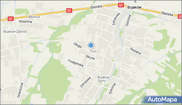 Bujaków, Długa, mapa Bujaków