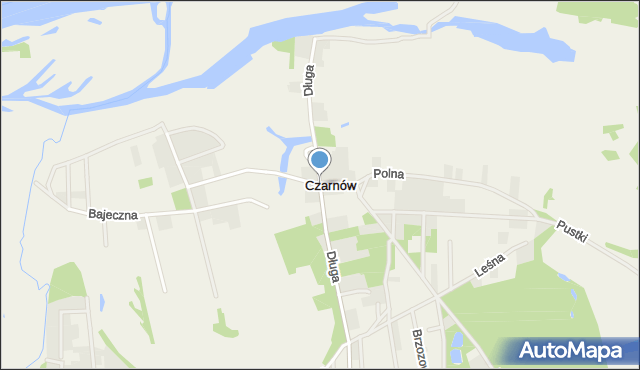 Czarnów gmina Dąbrówka, Długa, mapa Czarnów gmina Dąbrówka