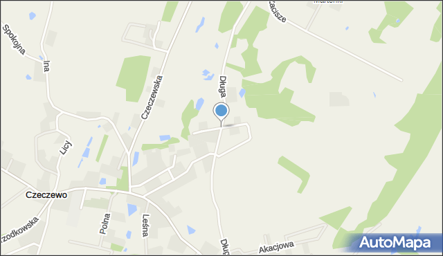 Czeczewo gmina Przodkowo, Długa, mapa Czeczewo gmina Przodkowo