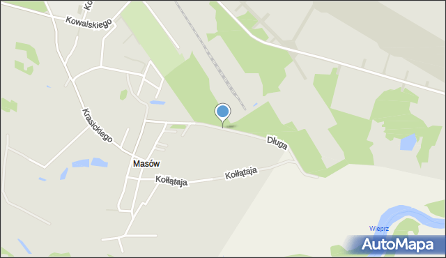 Dęblin, Długa, mapa Dęblin