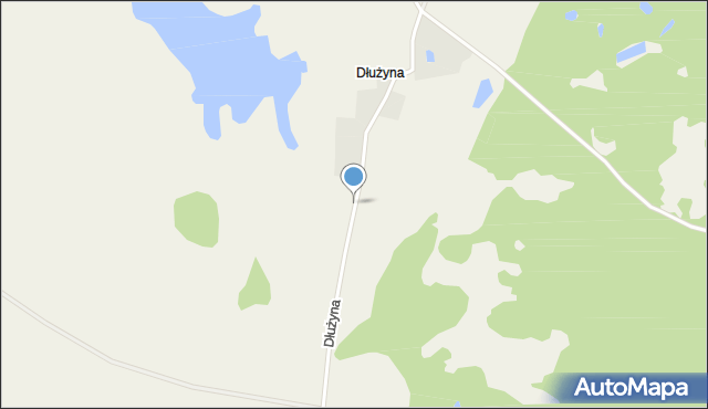 Dłużyna gmina Banie, Dłużyna, mapa Dłużyna gmina Banie