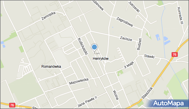 Garwolin, Dłużniewskiego-Lecha Henryka, mapa Garwolin