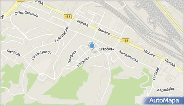 Gdynia, Długosza Jana, mapa Gdyni