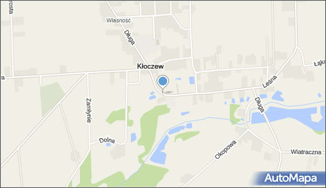 Kłoczew, Długa, mapa Kłoczew