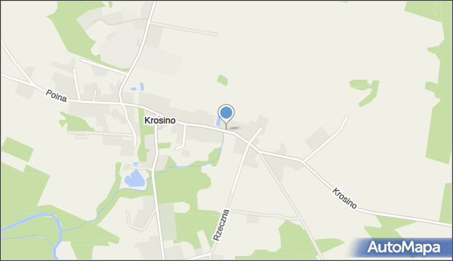 Krosino gmina Grzmiąca, Długa, mapa Krosino gmina Grzmiąca