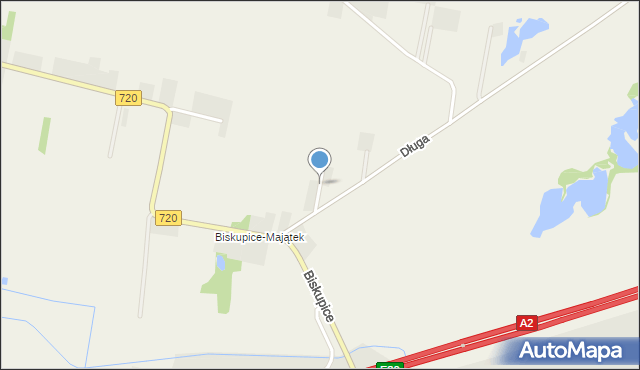 Krosna-Wieś, Długa, mapa Krosna-Wieś
