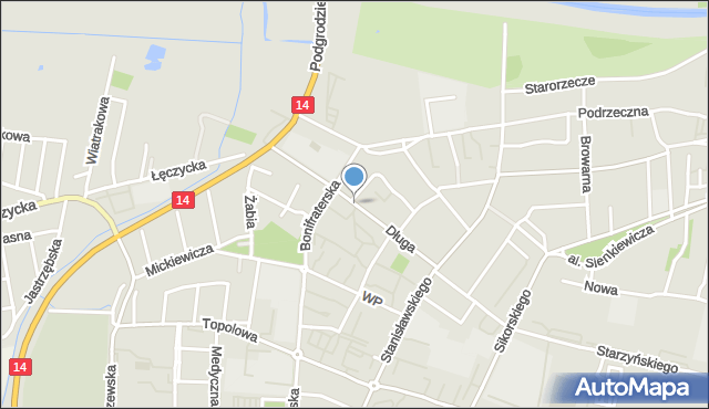 Łowicz, Długa, mapa Łowicza