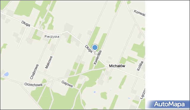 Michałów gmina Klembów, Długa, mapa Michałów gmina Klembów