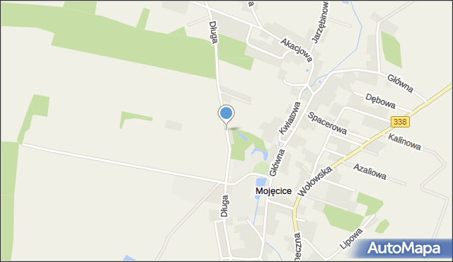 Mojęcice, Długa, mapa Mojęcice