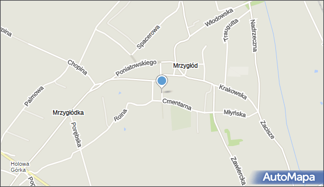 Myszków, Długosza, mapa Myszków